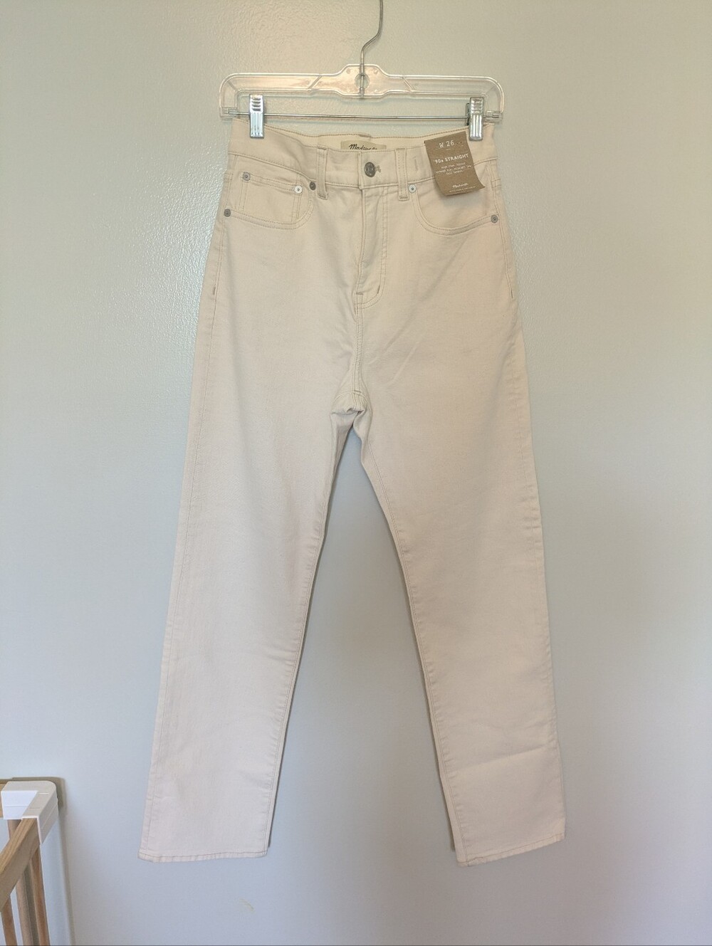 Madewell 90s Straight Leg Jeans Vintage Canvas 26 New